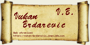 Vukan Brdarević vizit kartica